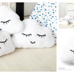 Sleepy Cloud Emoji Pillow Free Knitting Pattern