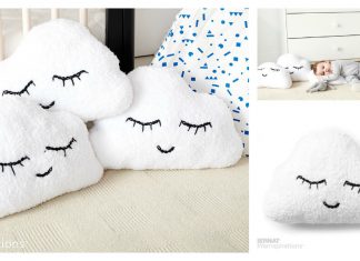 Sleepy Cloud Emoji Pillow Free Knitting Pattern