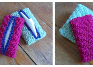 Travel Pocket Tissue Holder Free Knitting Pattern