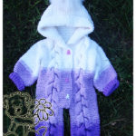Bear Baby Cable Romper Free Knitting Pattern