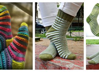 Caterpillar Socks Free Knitting Pattern