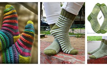 Caterpillar Socks Free Knitting Pattern