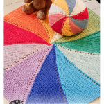 Colour Wheel Round Blanket Free knitting Pattern