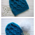 Diamond Cable Hat Free Knitting Pattern