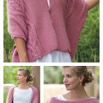 Five-Way Convertible Cable Shrug Free Knitting Pattern