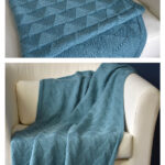 Purls and Triangles Blanket Free Knitting Pattern