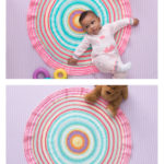 Round Ruffled Baby Afghan Free knitting Pattern