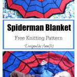 Spiderman Round Blanket Free knitting Pattern