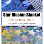 Star Illusion Blanket Free Knitting Pattern