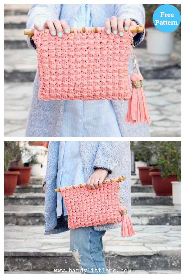 Lovely Clutch Bag Free Knitting Patterns