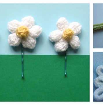 Daisy Flower Free Knitting Pattern