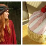 Flat Knit Swirl Hat Free Knitting Pattern