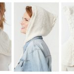 Hooded Cabled Cowl Free Knitting Pattern