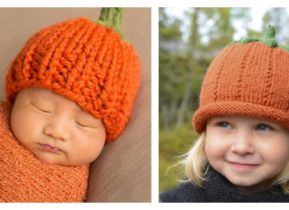 Pumpkin Hat Free Knitting Pattern