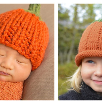 Pumpkin Hat Free Knitting Pattern