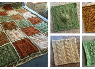 Sampler Afghan Blanket Free Knitting Pattern