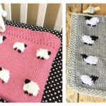 Sheep Baby Blanket Free Knitting Pattern