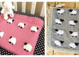 Sheep Baby Blanket Free Knitting Pattern