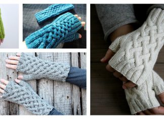 Celtic Cable Fingerless Gloves Free Knitting Pattern