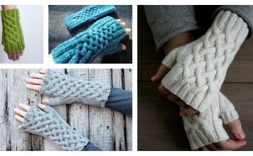 Celtic Cable Fingerless Gloves Free Knitting Pattern