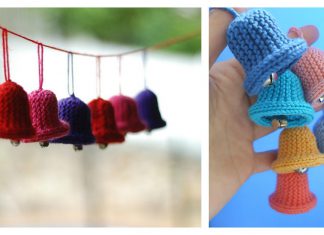 Christmas Bell Ornament Free Knitting Pattern