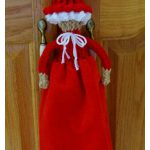 Christmas Ms. Santa Towel Topper Free Knitting Pattern