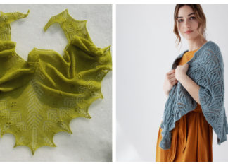 Crescent Shaped Shawl Free Knitting Pattern