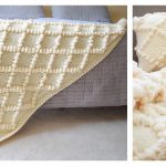 Diamond and Bobble Throw Free Knitting Pattern and Video Tutorial