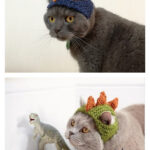 Dinosaur Cat Hat Free Knitting Pattern