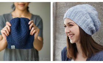 Dot Stitch Beanie Hat Free Knitting Pattern