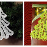 Lace Christmas Tree Ornament Free Knitting Pattern