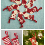 Mini Christmas Stocking Free Knitting Pattern