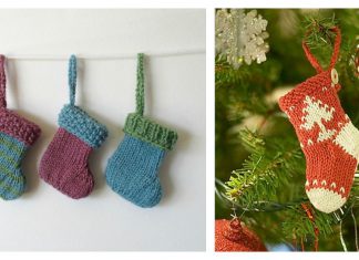 Mini Christmas Stocking Free Knitting Pattern