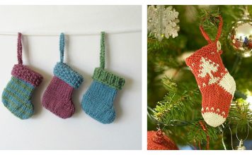 Mini Christmas Stocking Free Knitting Pattern