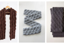 Reversible Cabled Scarf Free Knitting Pattern