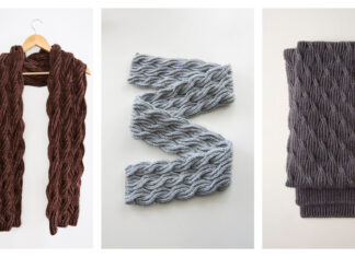 Reversible Cabled Scarf Free Knitting Pattern