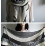 Triptych Crescent Shaped Shawl Free Knitting Pattern