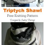 Triptych Crescent Shaped Shawl Free Knitting Pattern
