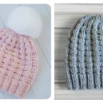 Waffle Stitch Beanie Hat Free Knitting Pattern