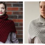 Asymmetrical Ribbed Cowl Free Knitting Pattern