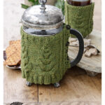 Christmas Brew Press Pot and Cup Cover Free Knitting Pattern