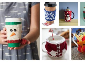 Christmas Cup Cozy Free Knitting Pattern