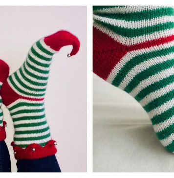 Christmas Elf Socks Free Knitting Pattern