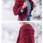Creative Collar Shawl Free Knitting Pattern