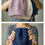 Dot Stitch Beanie Hat Free Knitting Pattern