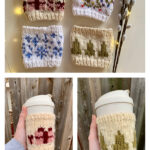 Holiday Coffee Sleeves Free Knitting Pattern