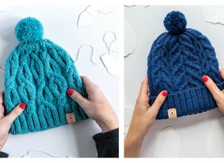 Modern Cable Panel Hat Free Knitting Pattern