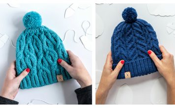 Modern Cable Panel Hat Free Knitting Pattern