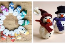 Snowman Free Knitting Pattern