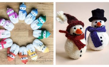 Snowman Free Knitting Pattern